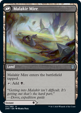 Malakir Mire
 Choose target creature. You lose 2 life. Until end of turn, that creature gains "When this creature dies, return it to the battlefield tapped under its owner's control."